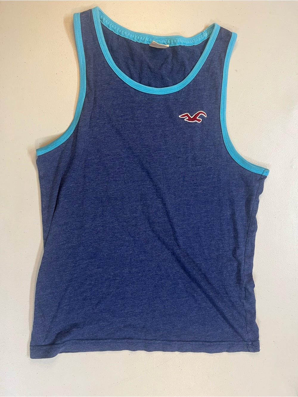 Hollister Men’s Tank Top Size Small Blue Sleeveless Casual Muscle Shirt